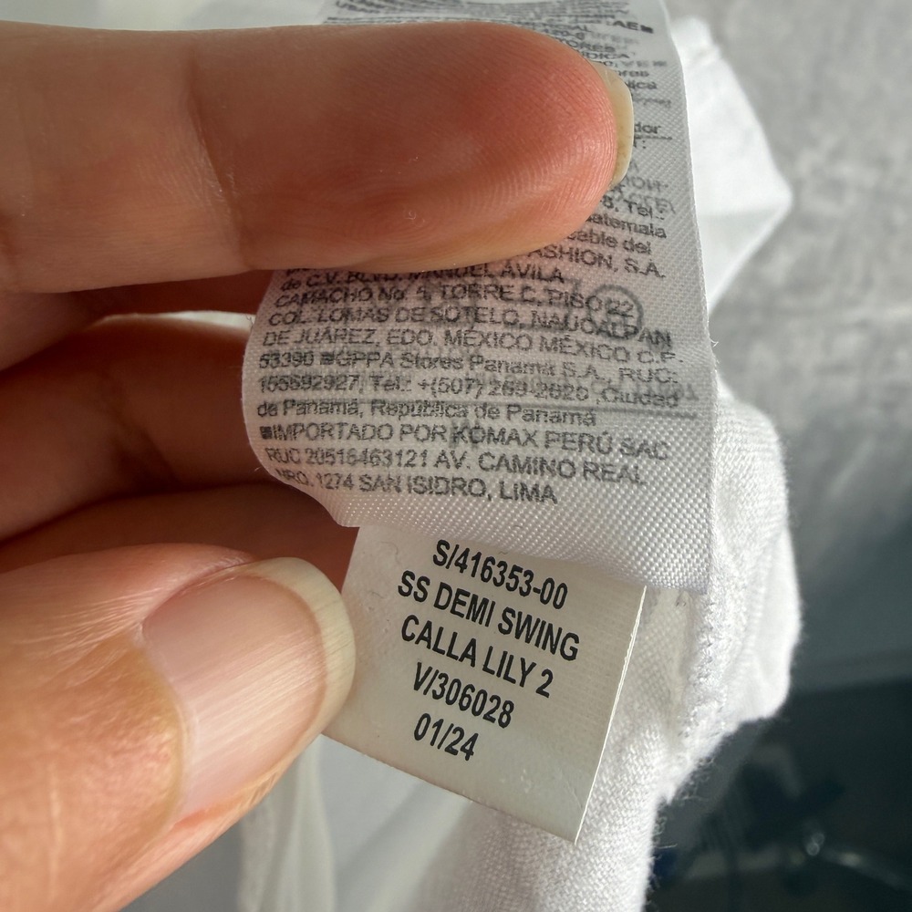 Old Navy Cotton Gauze white mini dress‎ Sz M oversized  vacation resort NEW - Picture 13 of 15